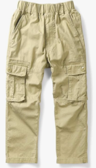 Boys' Elastic Waist Cargo Pant Cotton Casual Multi-Pockets.