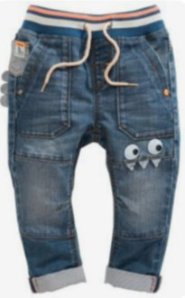 Stretchable Cotton Denim Slim Fit Cotton Rib+Elastic